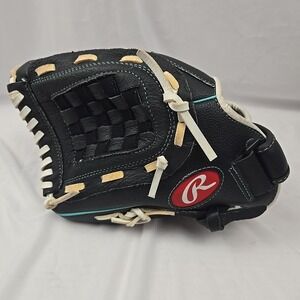 Rawlings 11.5" WFP115MT Fastpitch Softball Glove - Black/Teal - Left Hand Throw